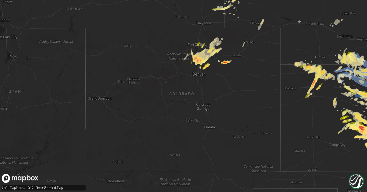 Hail map in Colorado on May 9, 2023