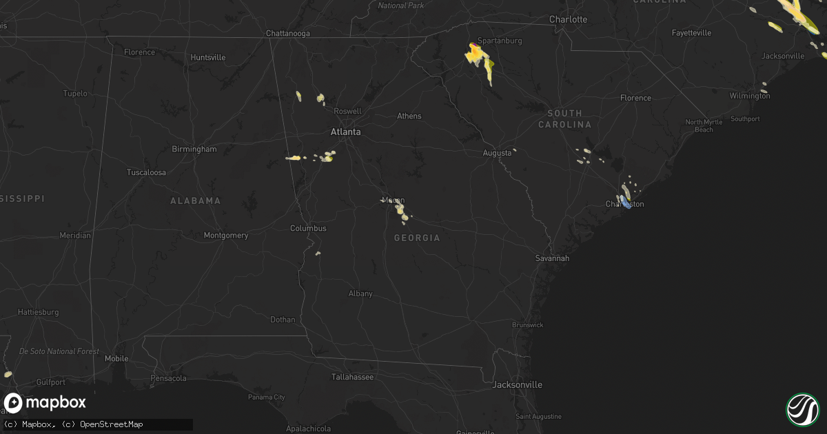 Hail map in Georgia on May 9, 2023