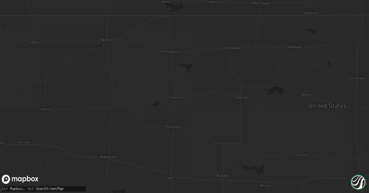Hail map in Monument, KS on May 9, 2023