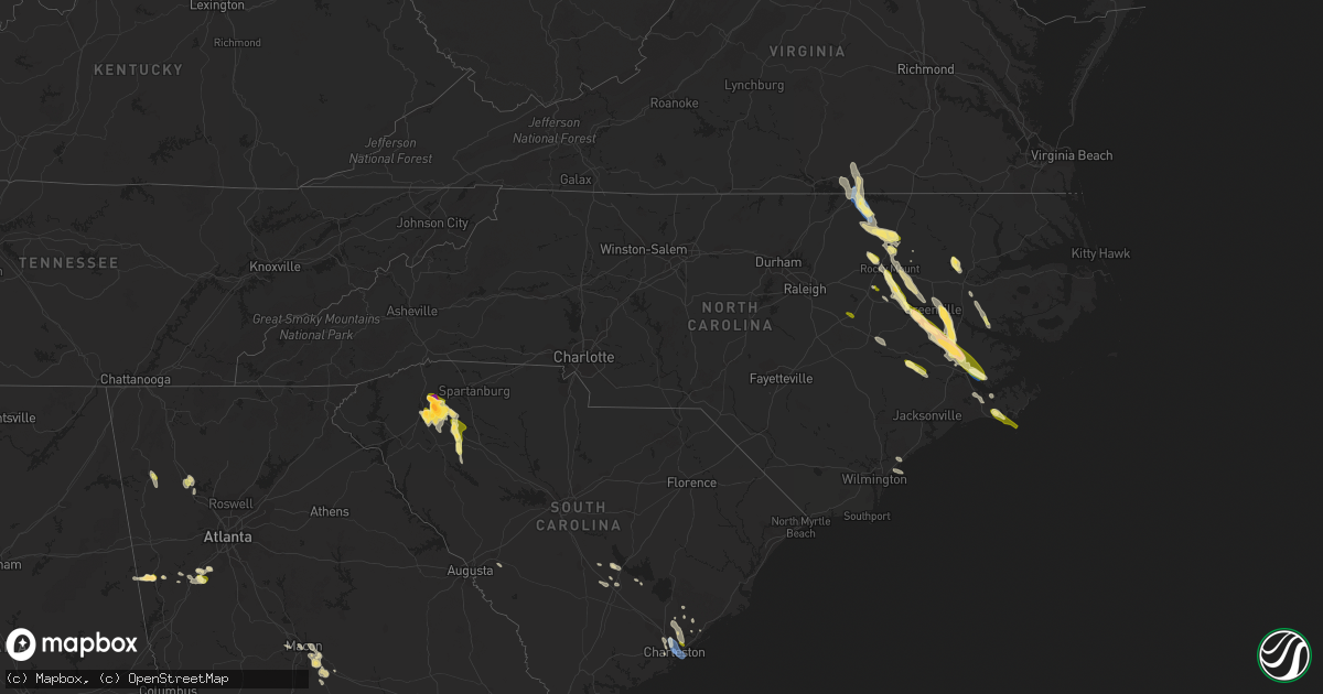 Hail map in North Carolina on May 9, 2023