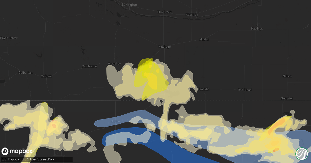 Hail map in Orleans, NE on May 9, 2023