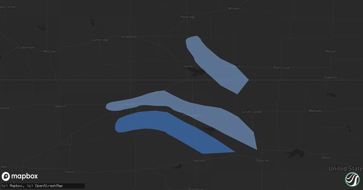 Hail map in Prairie View, KS on May 9, 2023