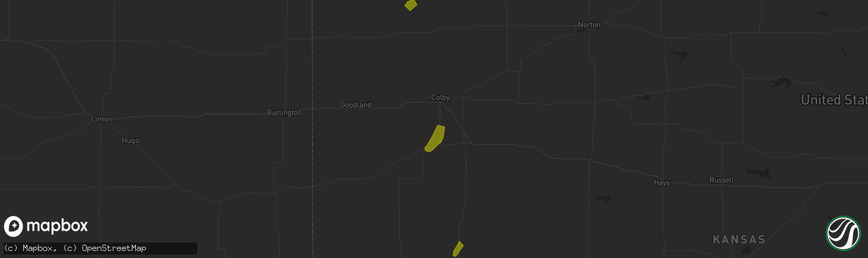 Hail map in Scott City, KS on May 9, 2023
