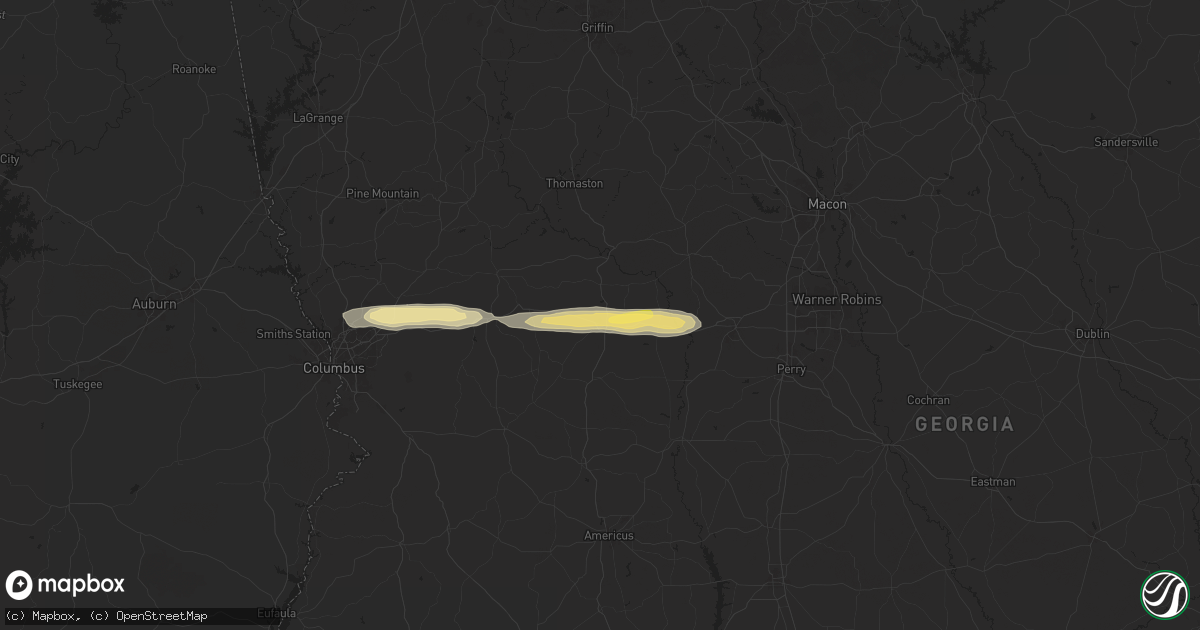 Hail map in Butler, GA on May 9, 2024