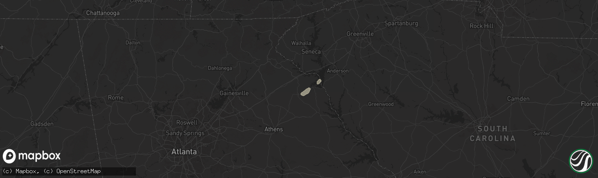 Hail map in Canon, GA on May 9, 2024