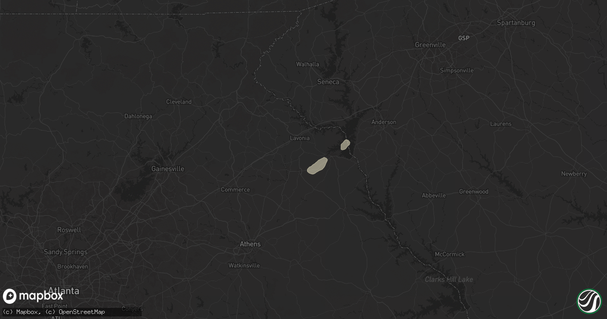 Hail map in Canon, GA on May 9, 2024