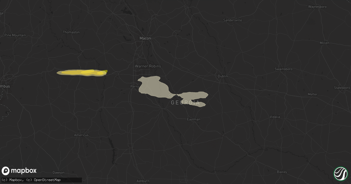 Hail map in Cochran, GA on May 9, 2024