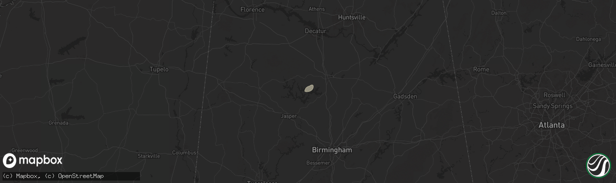 Hail map in Crane Hill, AL on May 9, 2024