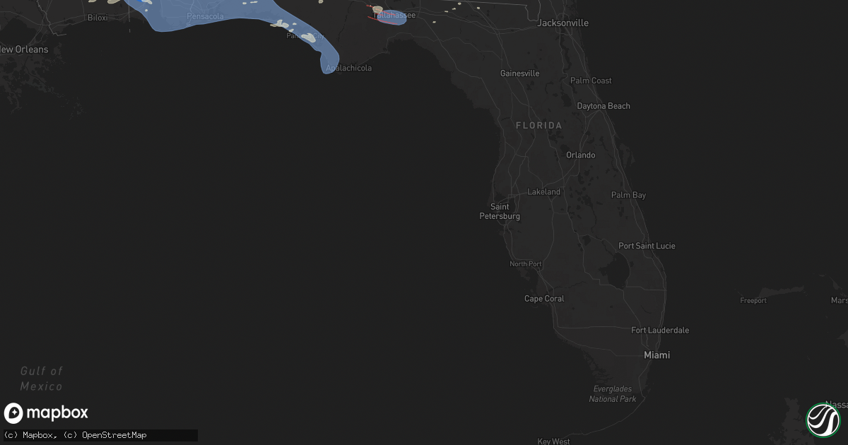 Hail map in Florida on May 9, 2024