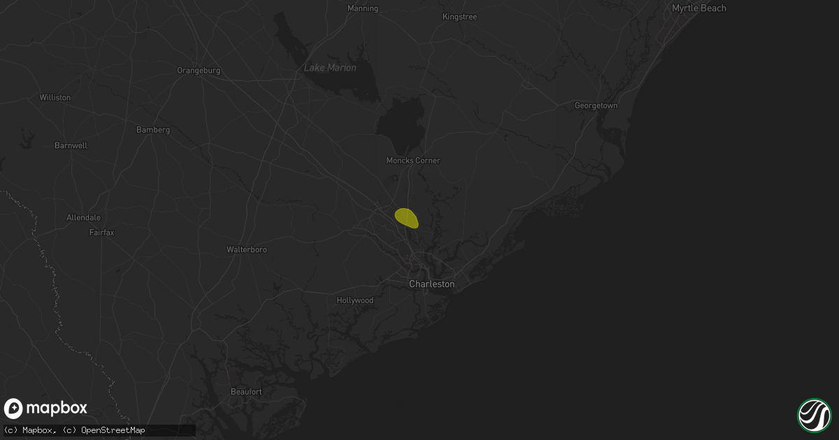 Hail map in Goose Creek, SC on May 9, 2024