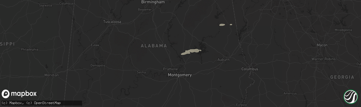 Hail map in Titus, AL on May 9, 2024