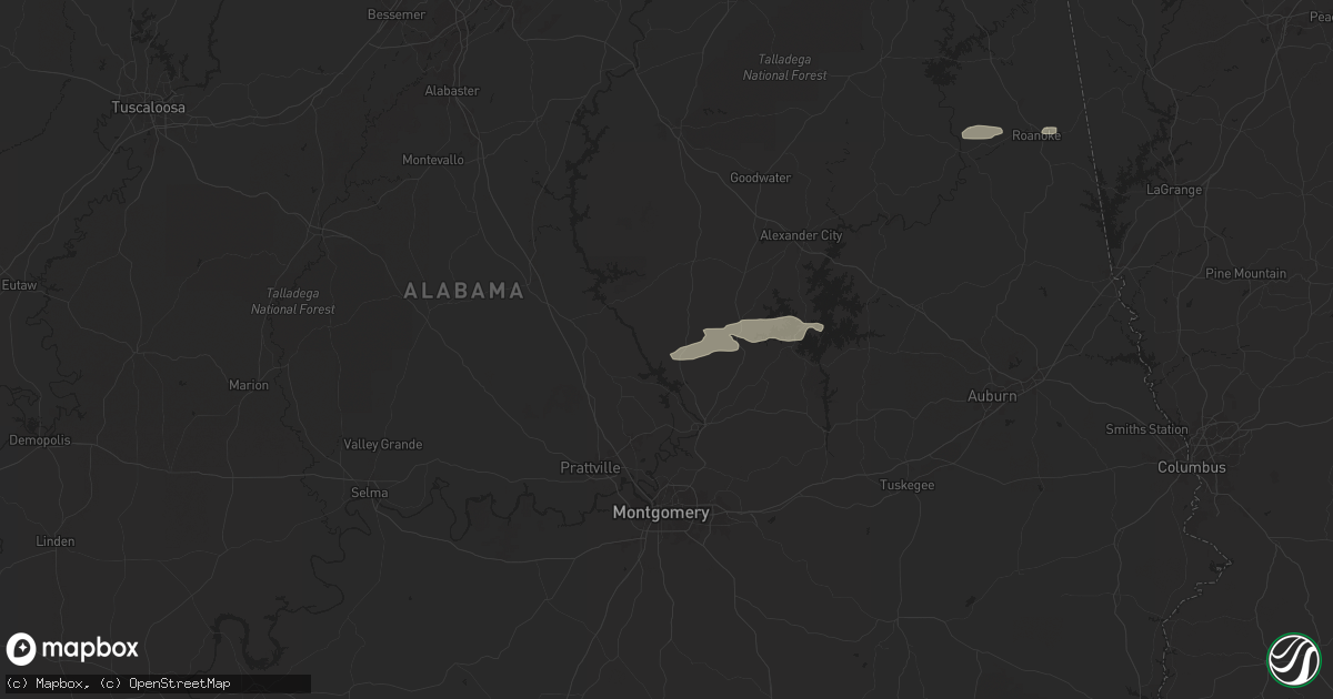 Hail map in Titus, AL on May 9, 2024