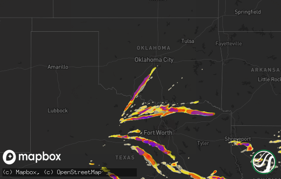 Hail map preview on 05-09-2024