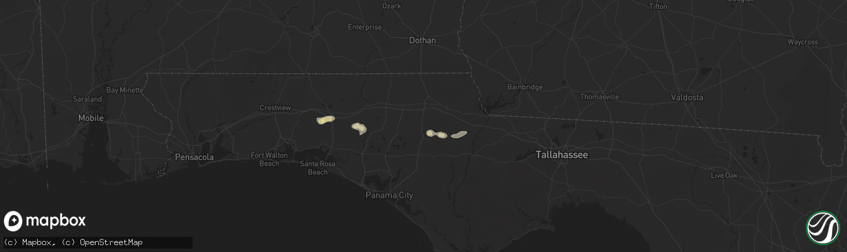 Hail map in Alford, FL on May 9, 2025