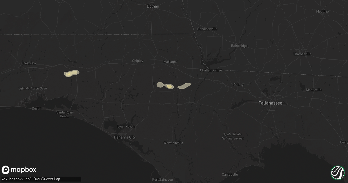 Hail map in Altha, FL on May 9, 2025