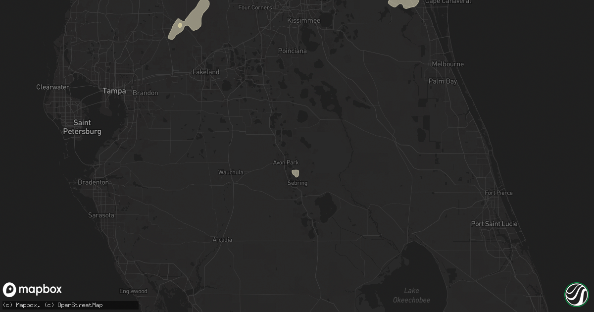 Hail map in Avon Park, FL on May 9, 2025