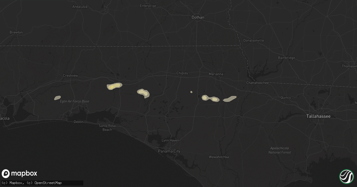 Hail map in Chipley, FL on May 9, 2025