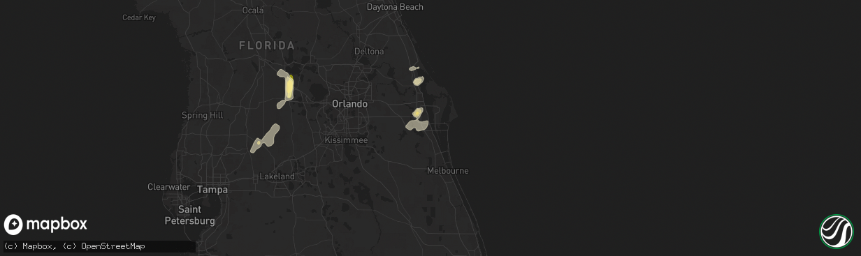 Hail map in Cocoa, FL on May 9, 2025