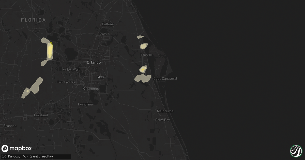 Hail map in Cocoa, FL on May 9, 2025