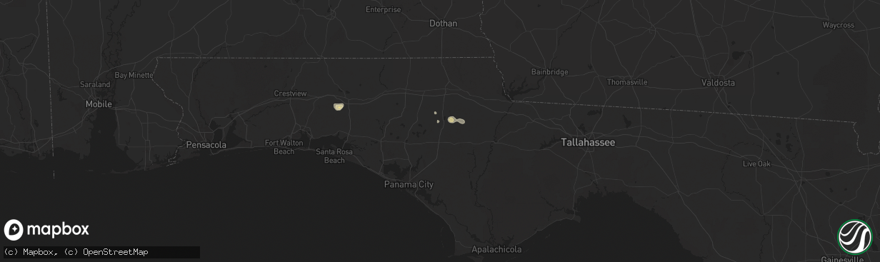 Hail map in Fountain, FL on May 9, 2025