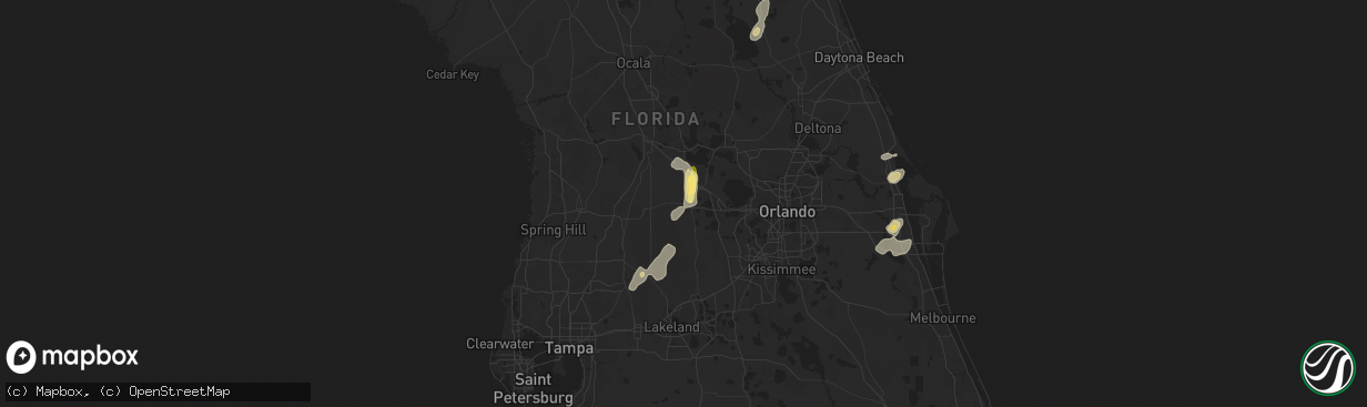 Hail map in Groveland, FL on May 9, 2025