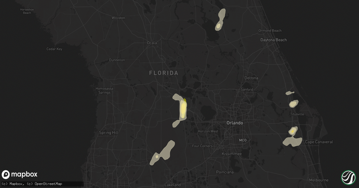 Hail map in Leesburg, FL on May 9, 2025