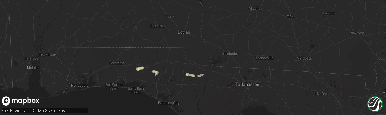 Hail map in Marianna, FL on May 9, 2025