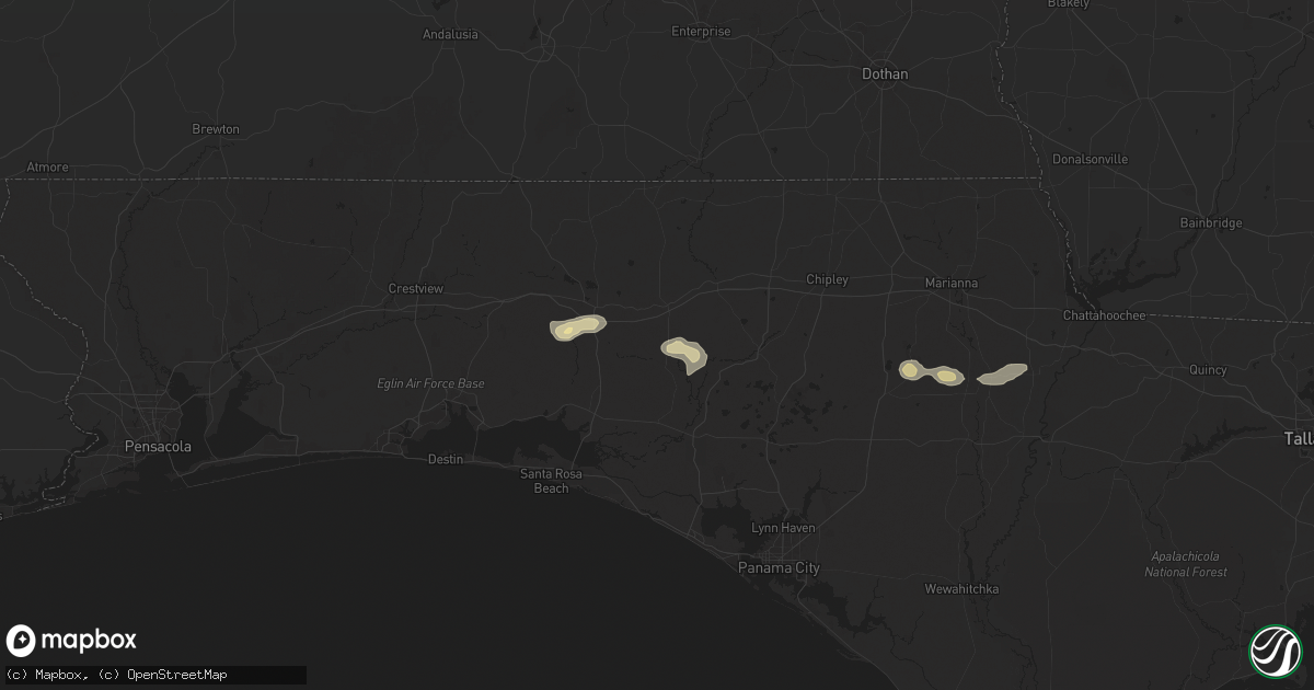 Hail map in Ponce De Leon, FL on May 9, 2025