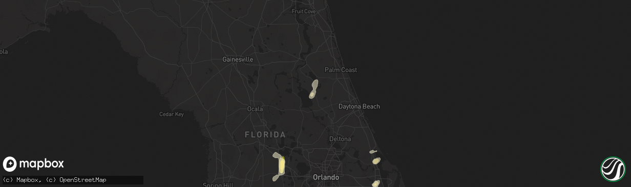 Hail map in Seville, FL on May 9, 2025