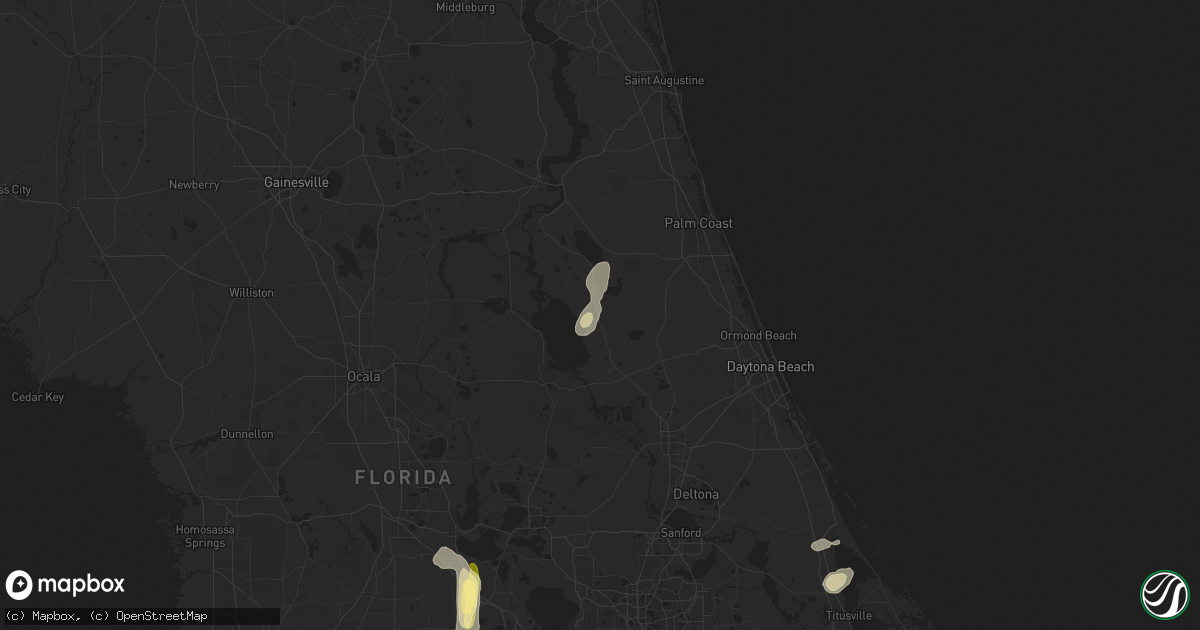 Hail map in Seville, FL on May 9, 2025