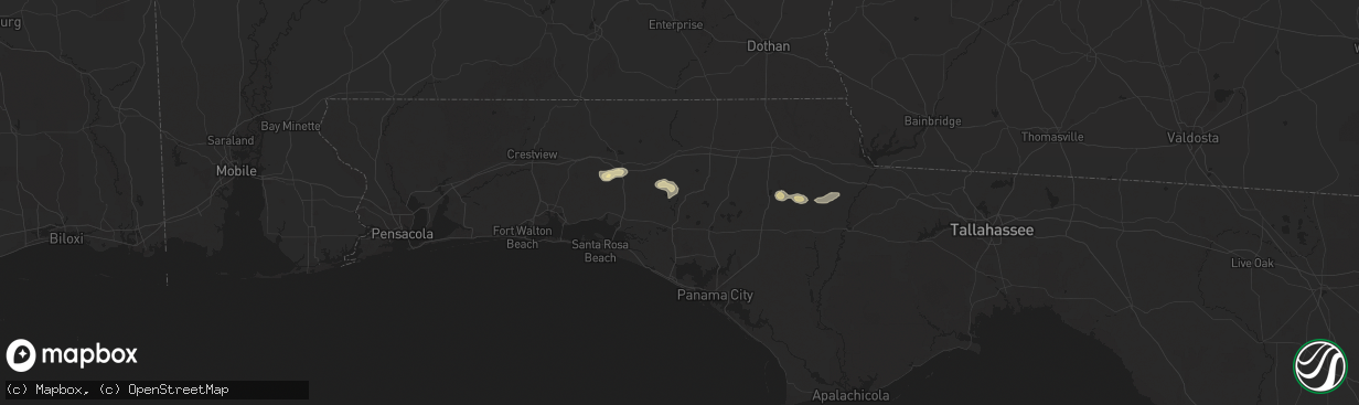 Hail map in Vernon, FL on May 9, 2025