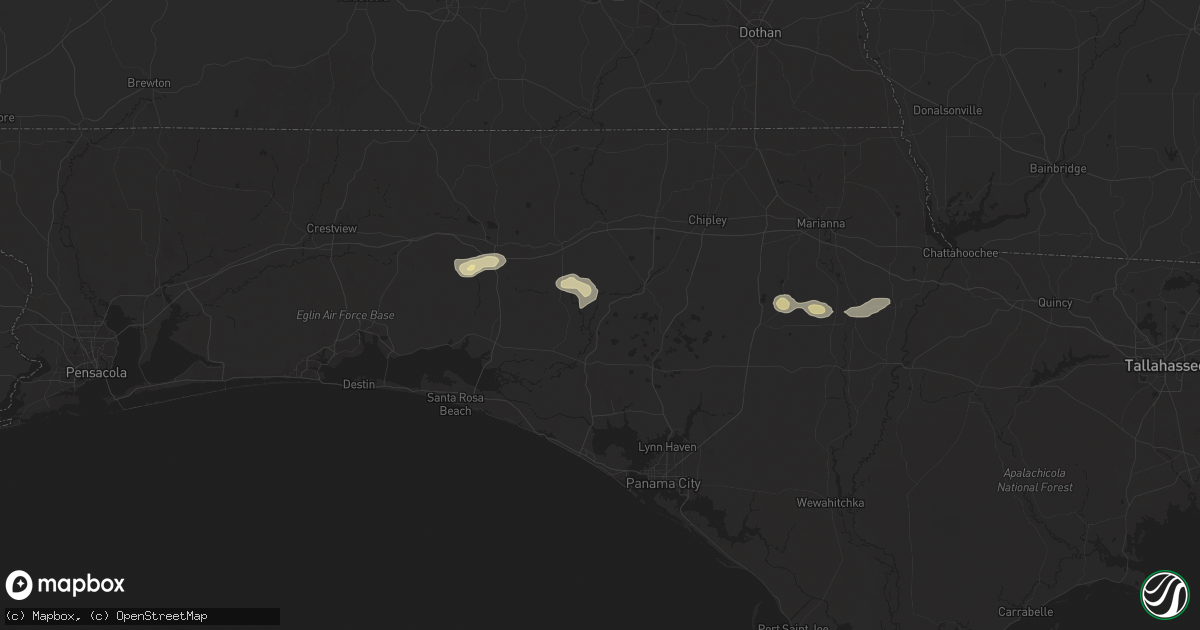 Hail map in Vernon, FL on May 9, 2025
