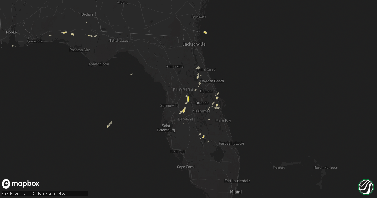 Hail map on May 9, 2025