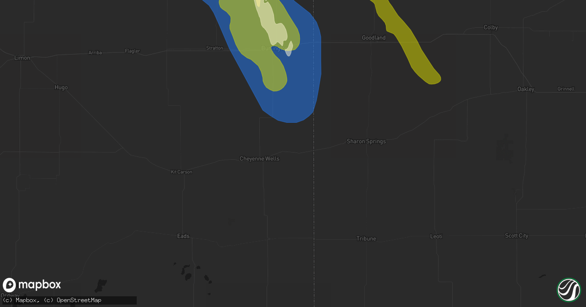 Hail map in Arapahoe, CO on May 9, 2026