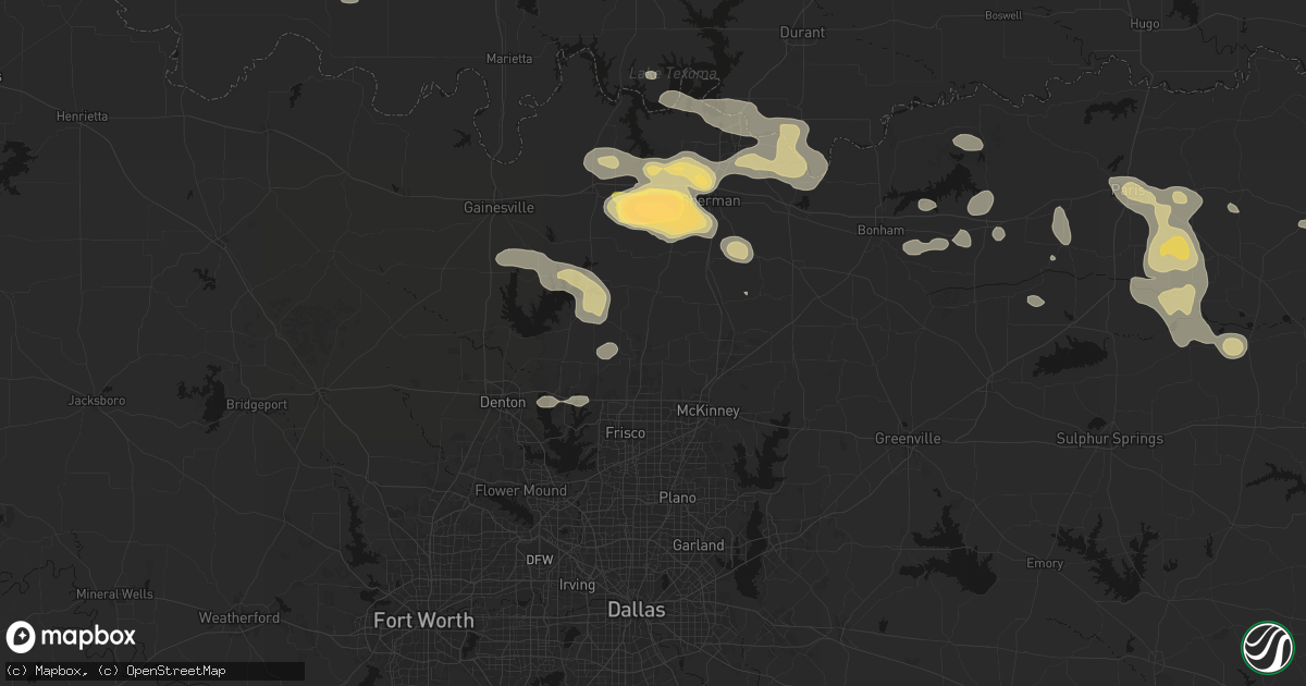 Hail map in Celina, TX on May 9, 2026