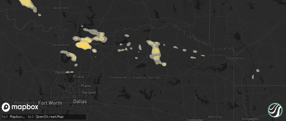 Hail map in Cooper, TX on May 9, 2026