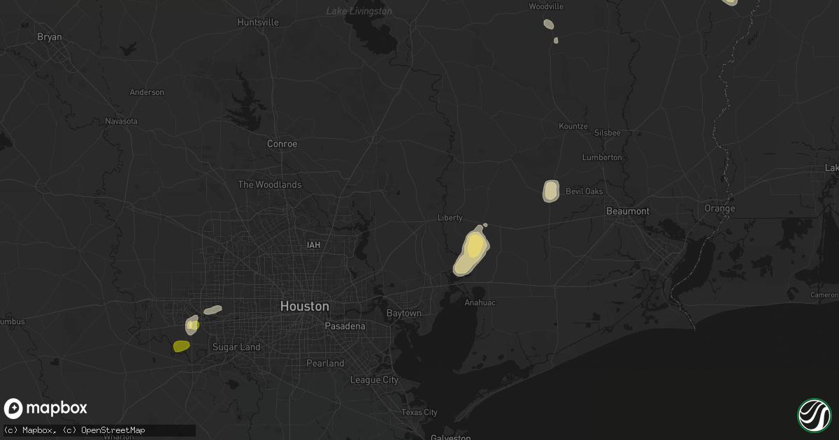 Hail map in Dayton, TX on May 9, 2026