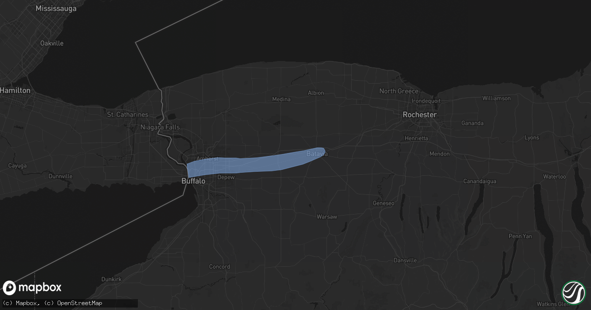 Hail map in East Pembroke, NY on May 9, 2026