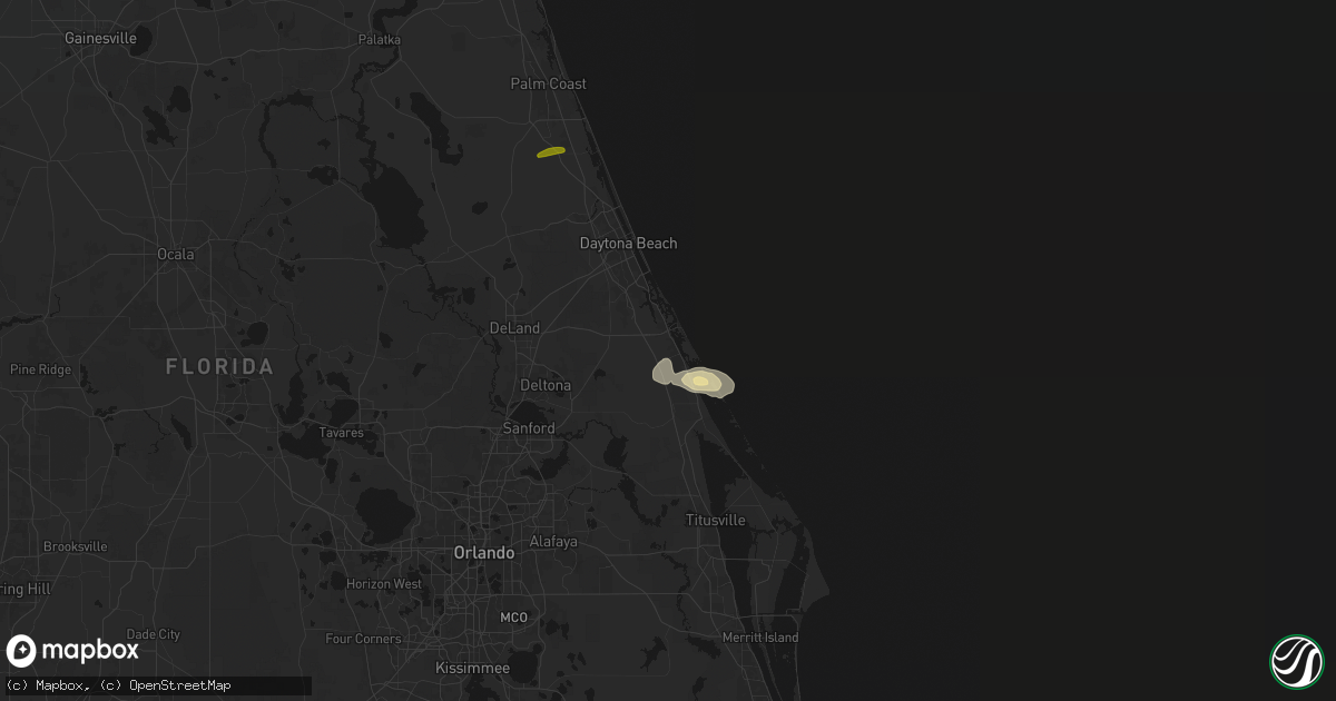 Hail map in Edgewater, FL on May 9, 2026
