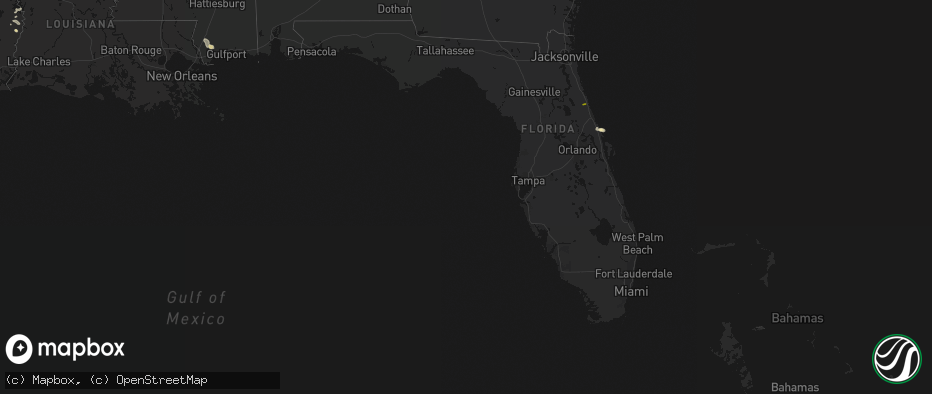 Hail map in Florida on May 9, 2026