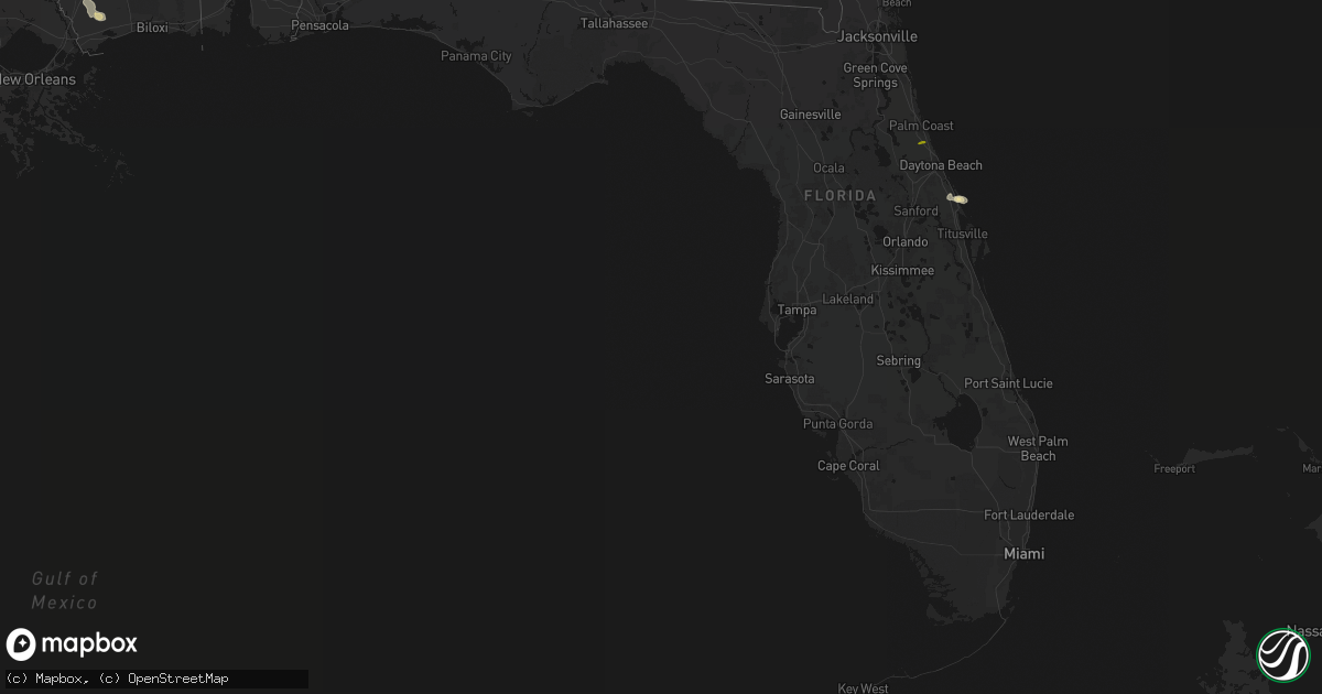 Hail map in Florida on May 9, 2026