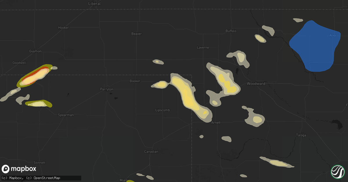 Hail map in Follett, TX on May 9, 2026