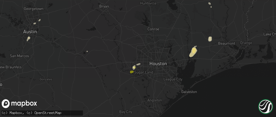 Hail map in Katy, TX on May 9, 2026