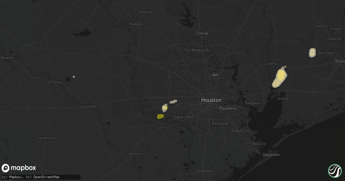 Hail map in Katy, TX on May 9, 2026
