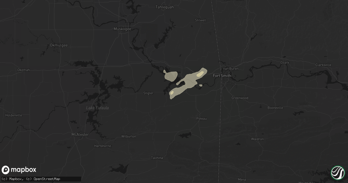 Hail map in Keota, OK on May 9, 2026