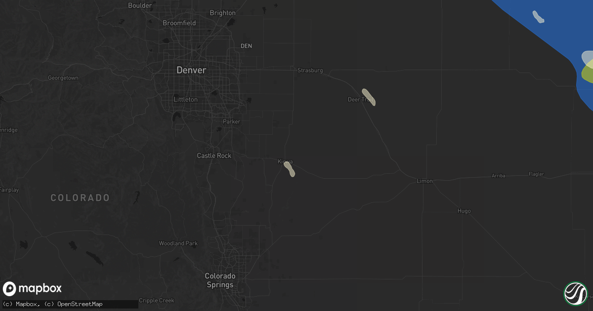 Hail map in Kiowa, CO on May 9, 2026