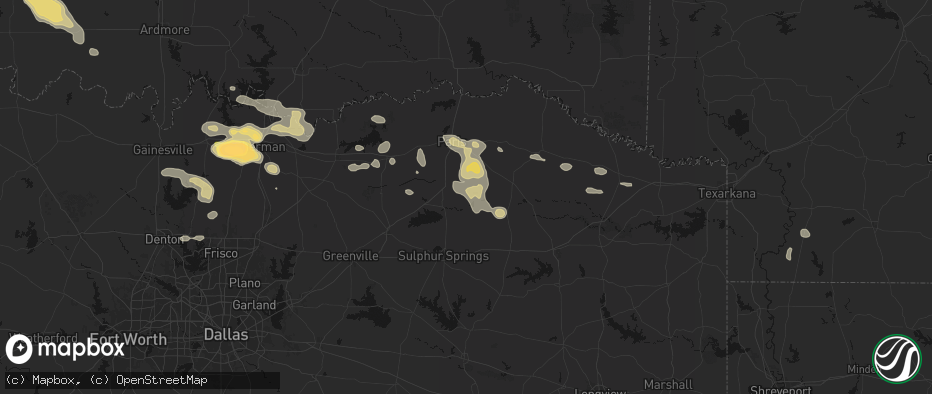 Hail map in Lake Creek, TX on May 9, 2026