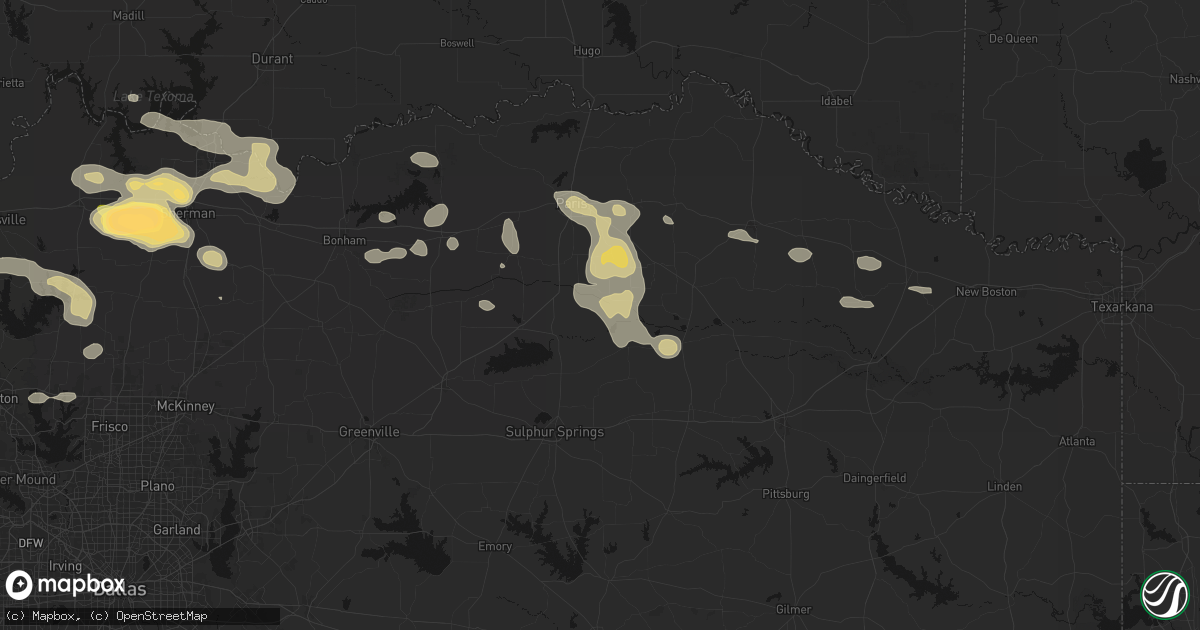 Hail map in Lake Creek, TX on May 9, 2026