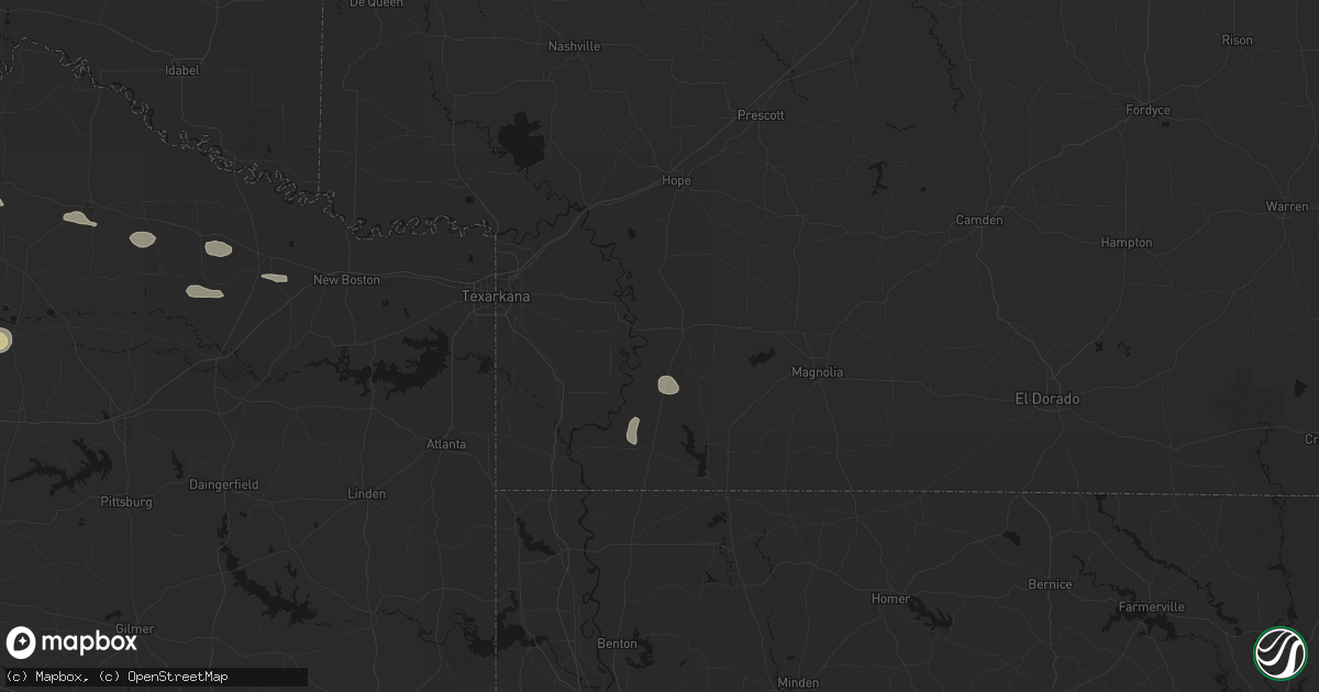 Hail map in Lewisville, AR on May 9, 2026