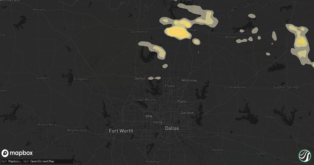 Hail map in Little Elm, TX on May 9, 2026
